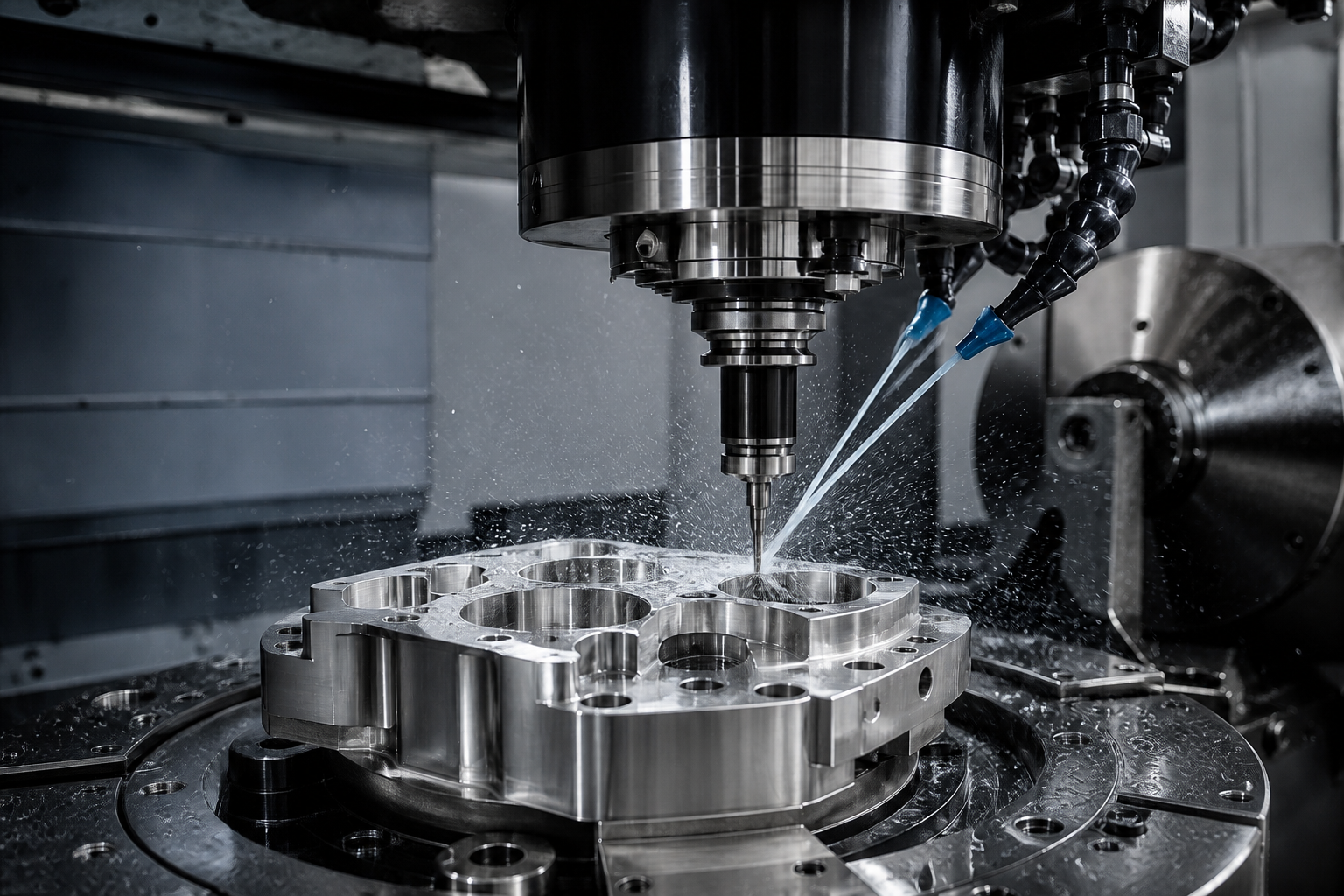 Modern CNC tezgâhında hassas metal parça üretimi
